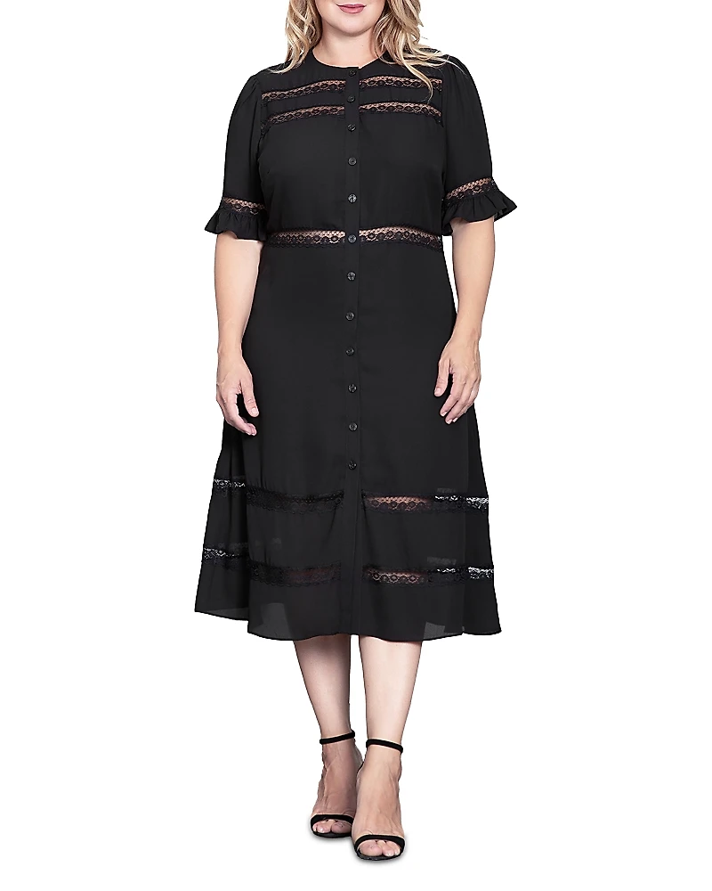 standards & practices Button Front Midi Dress
