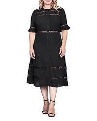 standards & practices Button Front Midi Dress