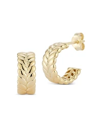 Bloomingdale's Fine Collection Puffed Huggie Hoop Earrings