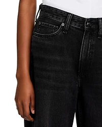 Featherweight Logan High Rise Wide Leg Jeans Jet Black