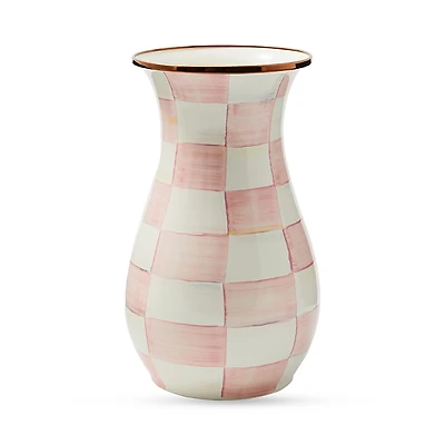 Mackenzie-Childs Rosy Check Tall Vase
