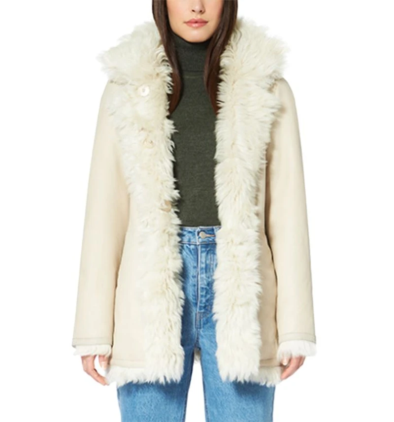 Milky Way Reversible Shearling Coat