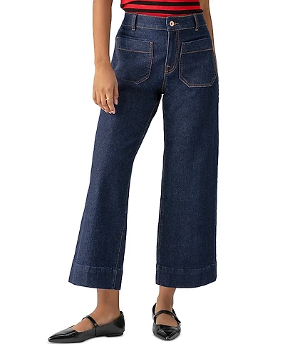 Sanctuary The Marine High Rise Cropped Wide Leg Jeans