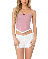 Edikted Hamilton Pinstripe Poplin Corset
