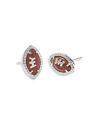 Goldstone Football Stud Earrings