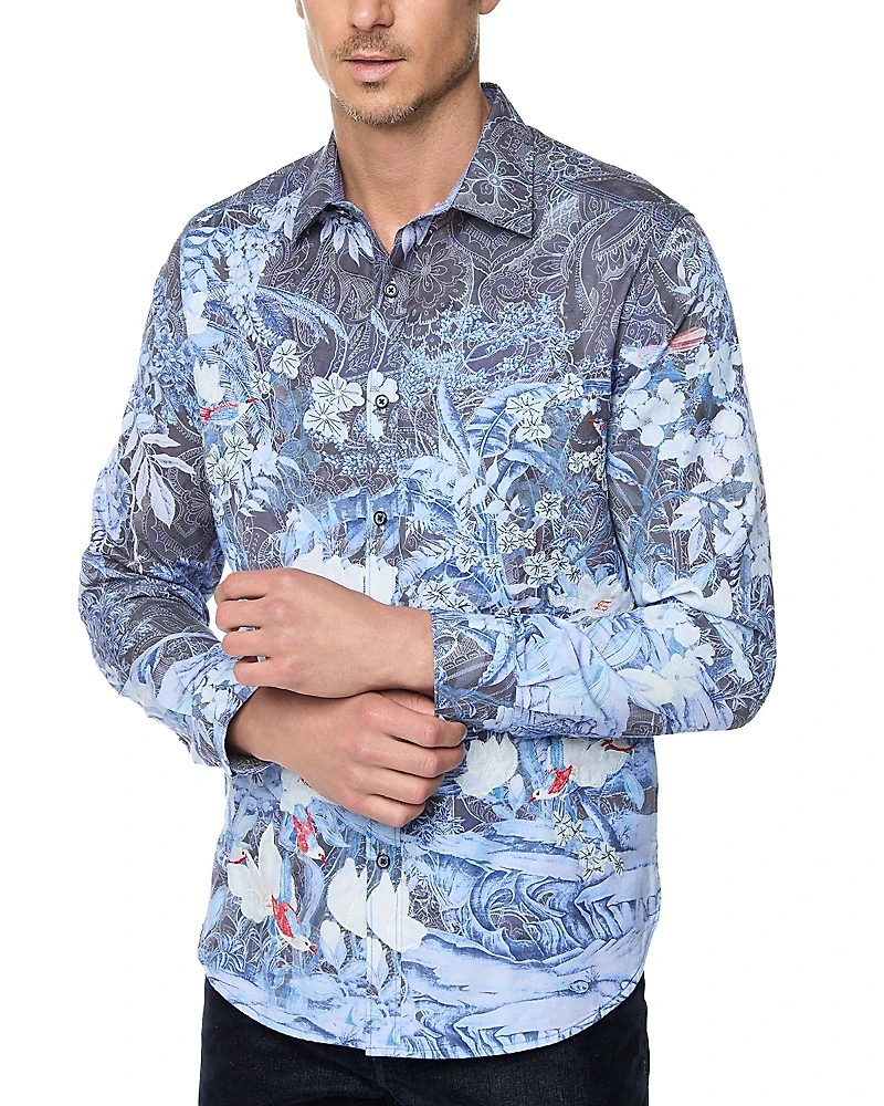 Robert Graham Nadine Button Front Printed Shirt