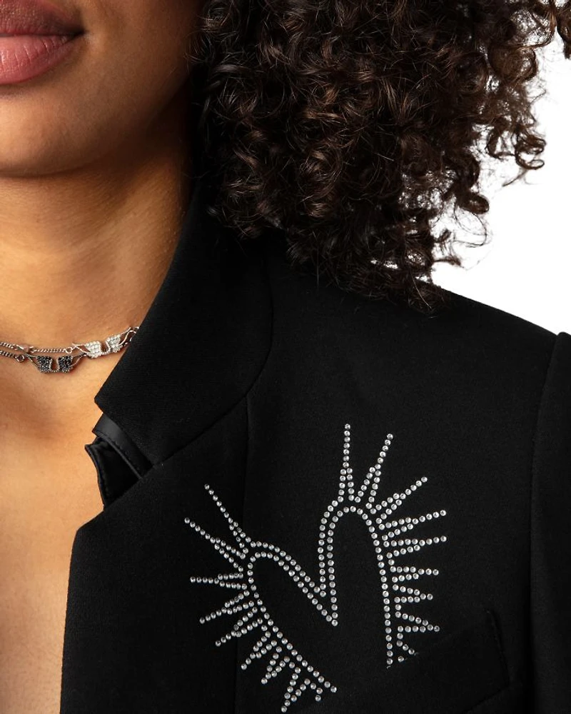 Very Strass Heart Blazer