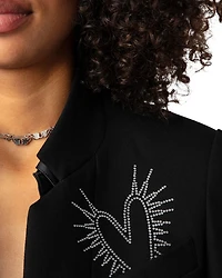 Very Strass Heart Blazer