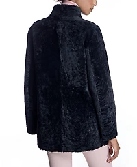 Reversible to Leather Shearling Jacket with Zipper