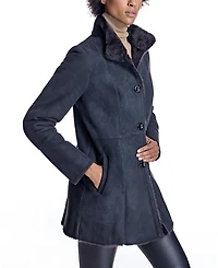 Shearling Jacket with Stand Collar