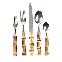 Bamboo 20 Piece Flatware Set, Natural
