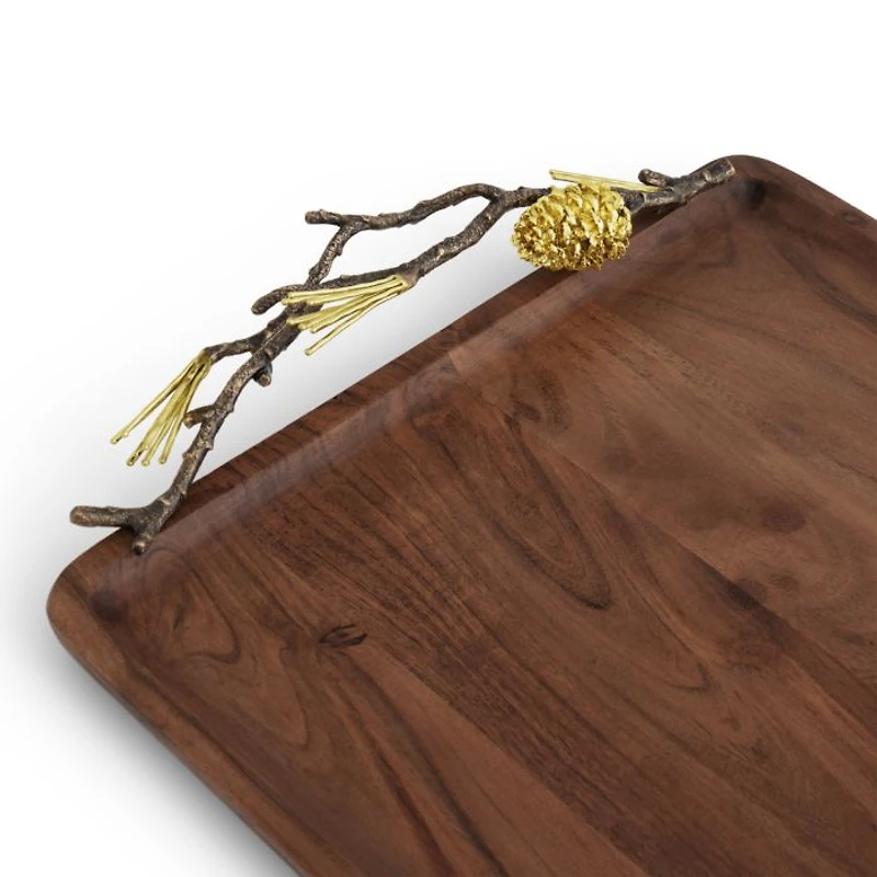 Pine Cone Medium Wood Tray