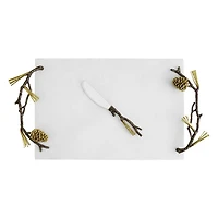 Pine Cone Cheeseboard with Knife