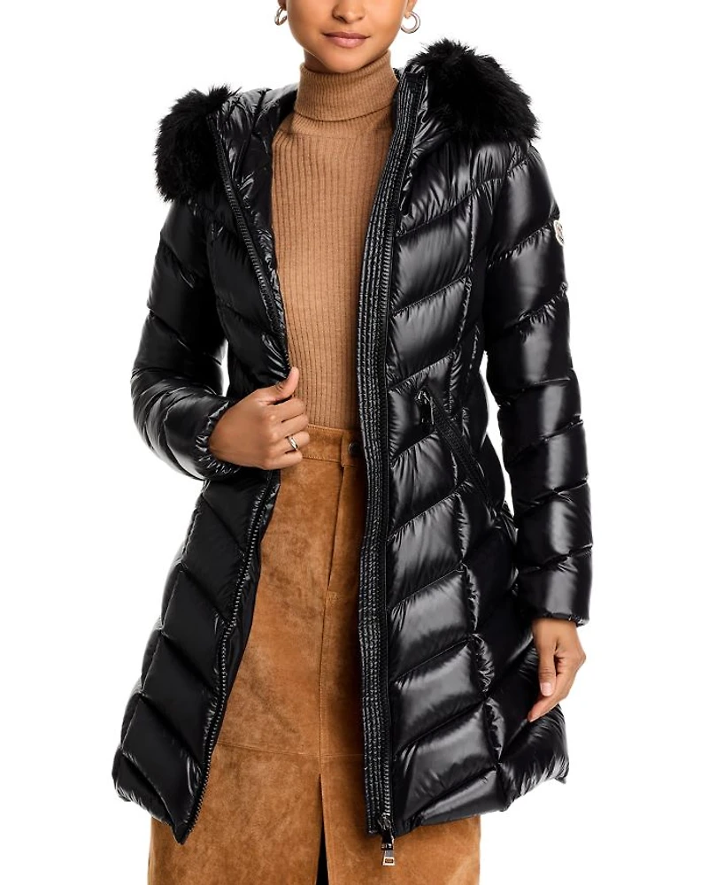 Fulmarus Faux Fur Trim Down Puffer Coat