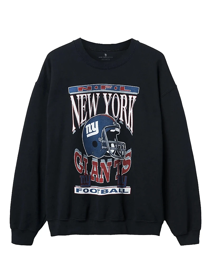 Junk Food Clothing Unisex Nfl New York Giants Helmet Flea Market Crew
