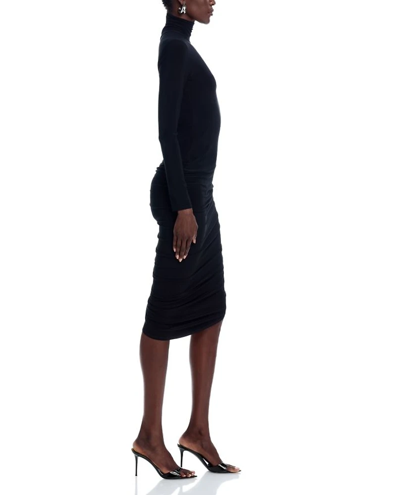 Draped Asymmetric Dress