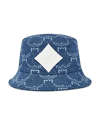 Mcm Lauretos Logo Denim Bucket Hat