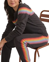 Anytime Rainbow Striped Sweatshirt