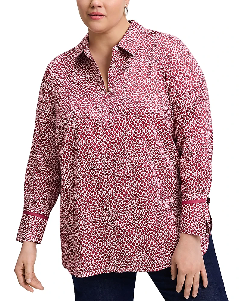 Foxcroft Plus Iris Sateen Shirt