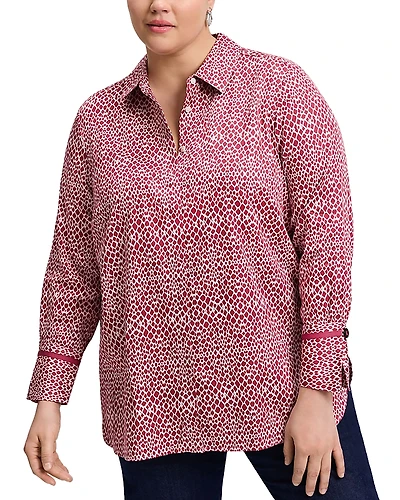 Foxcroft Plus Iris Sateen Shirt