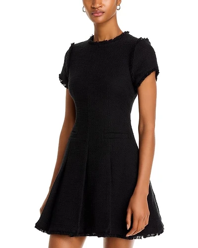 Nova Fringe Trim Bouclé Mini Dress
