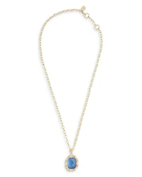 Bamboo Stone Pendant Necklace in 18K Gold Plated