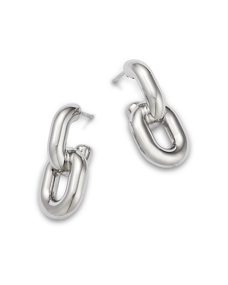Bloomingdale's Fine Collection Polished Oval Double Link Drop Earrings