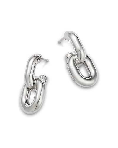 Bloomingdale's Fine Collection Polished Oval Double Link Drop Earrings