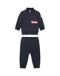 Moncler Boys' Cotton Blend Full Zip Sweatshirt & Sweatpants Set - Baby, Little Kid