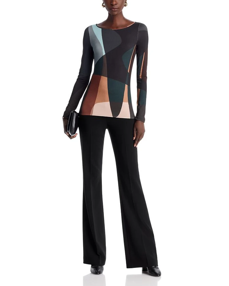 Soft Touch Camo Boat Neck Top