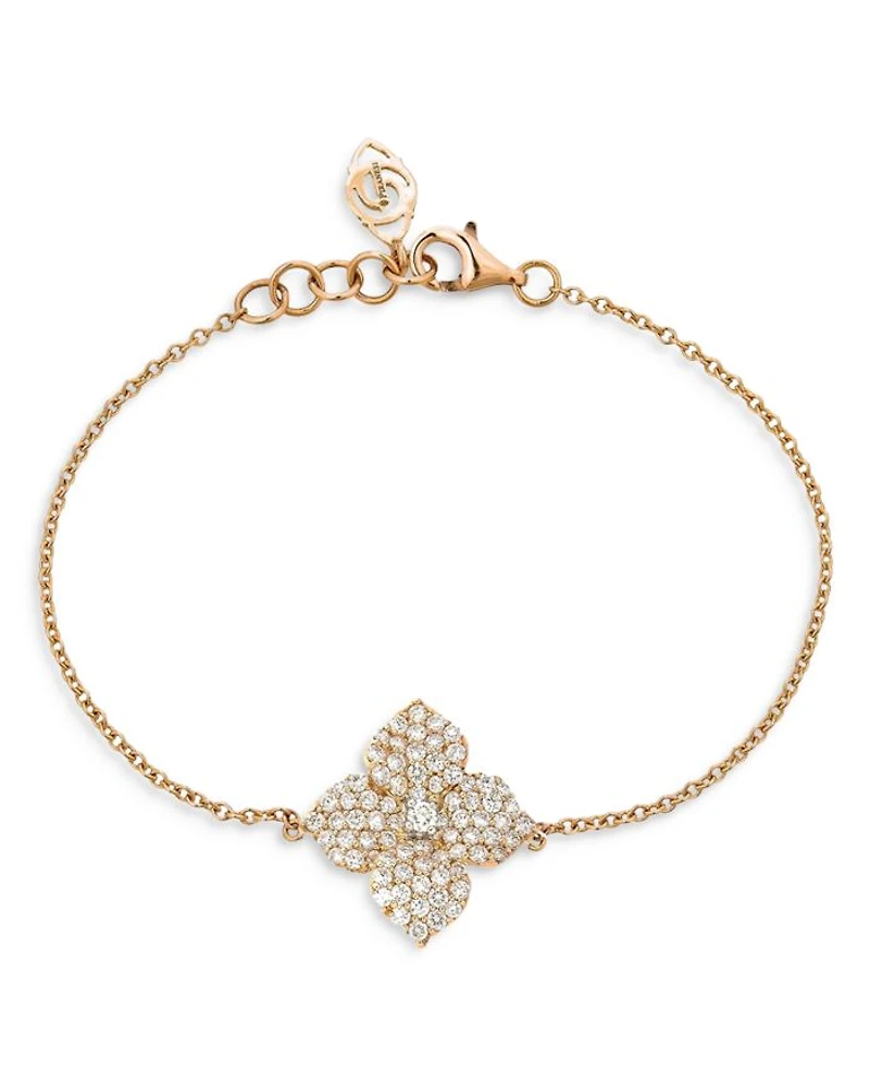 18K Rose Gold Fiore Bracelet with Diamonds, 0.77 tcw