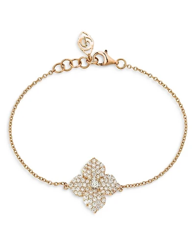 18K Rose Gold Fiore Bracelet with Diamonds, 0.77 tcw