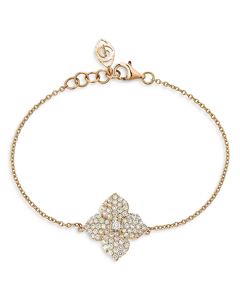 Piranesi 18K Rose Gold Fiore Bracelet with Diamonds