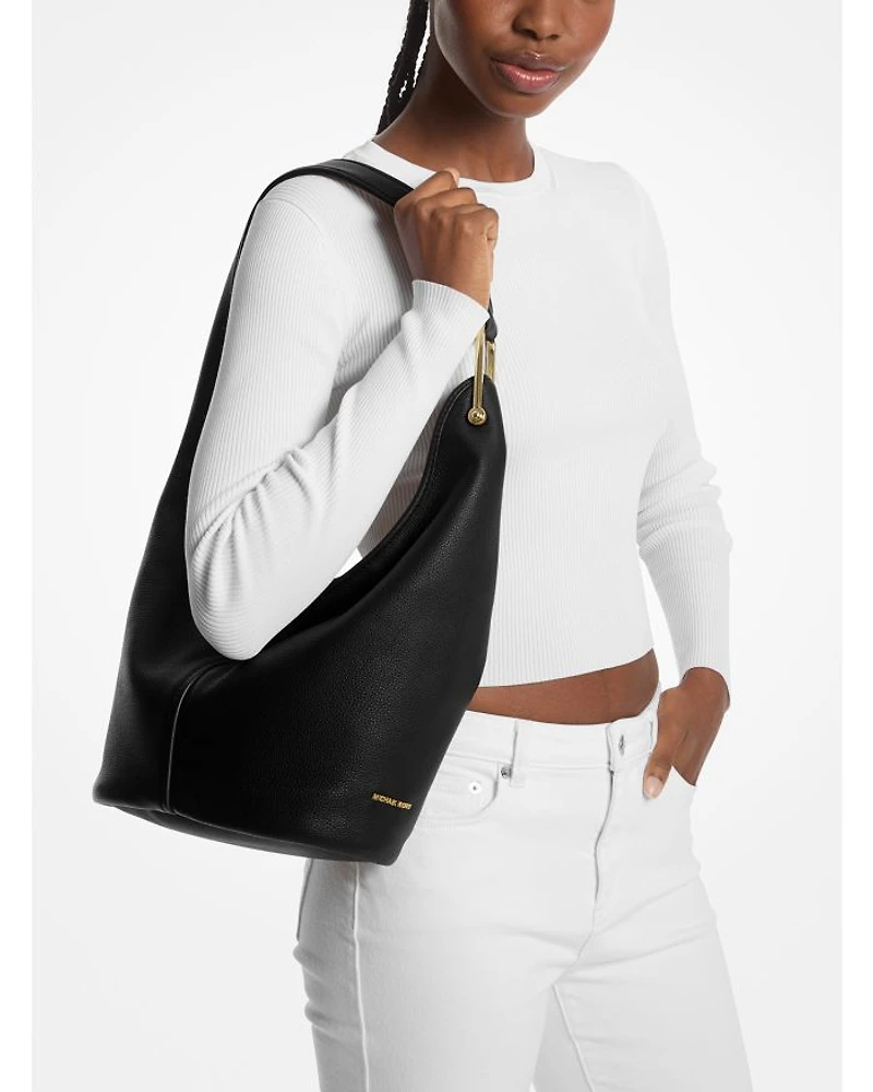 Sonny Medium Leather Hobo Shoulder Bag