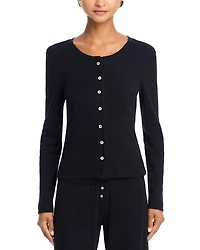 Pointelle Crewneck Cardigan