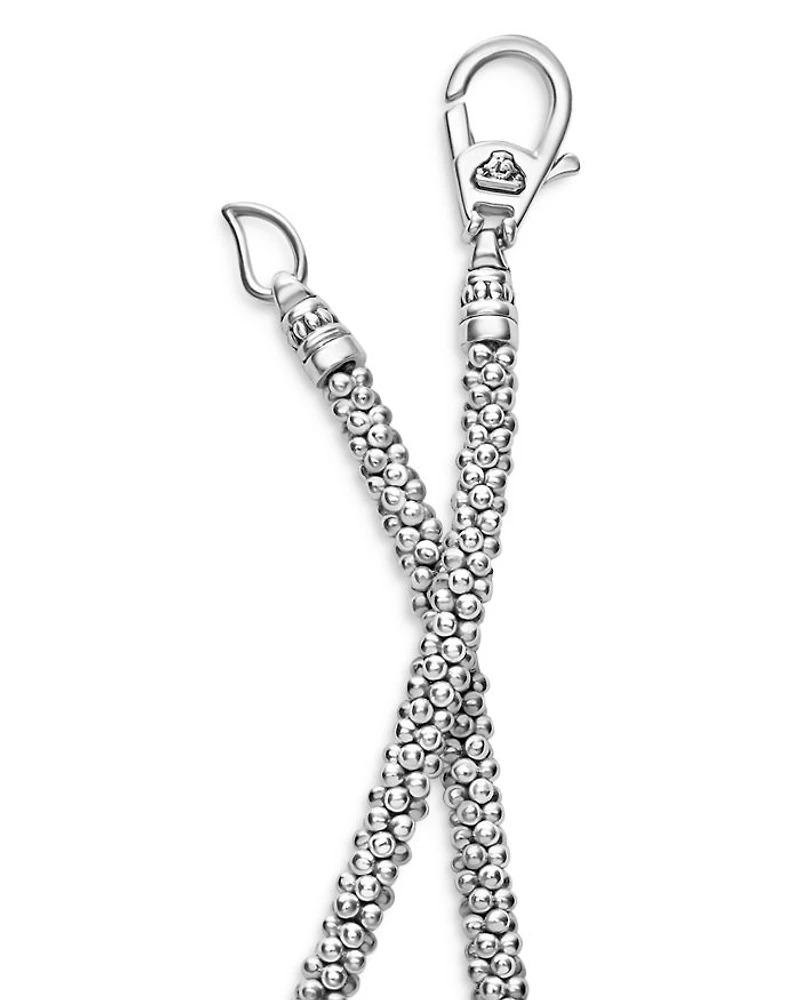 18K Yellow Gold & Sterling Silver Diamond Interlocking Ring Pendant Necklace, 18"