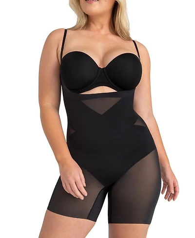 Open-Bust Mid-Thigh Bodysuit