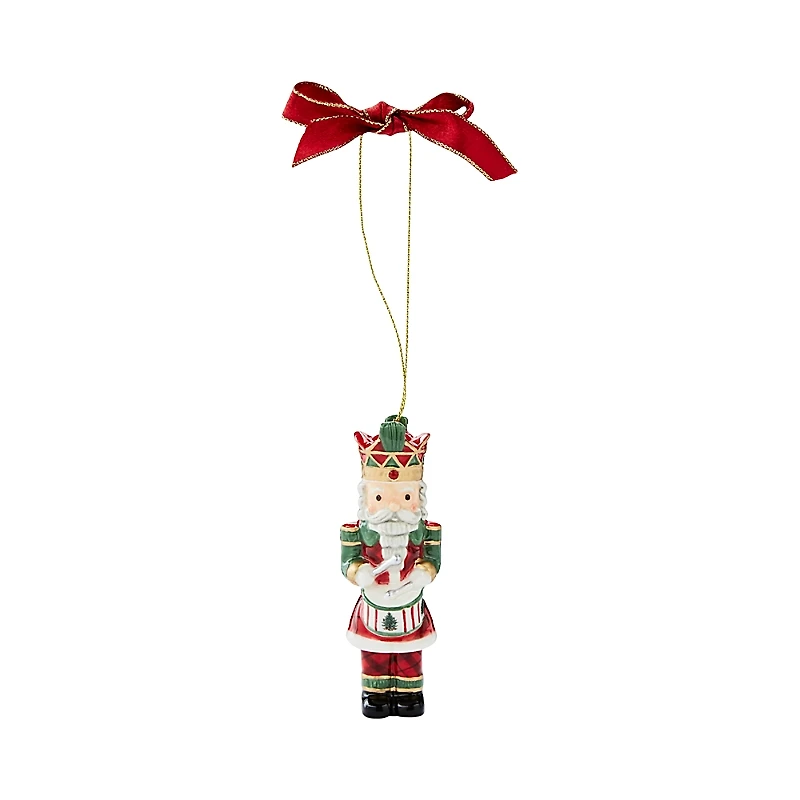 Spode Christmas Tree Nutcracker Tartan & Green Ornament