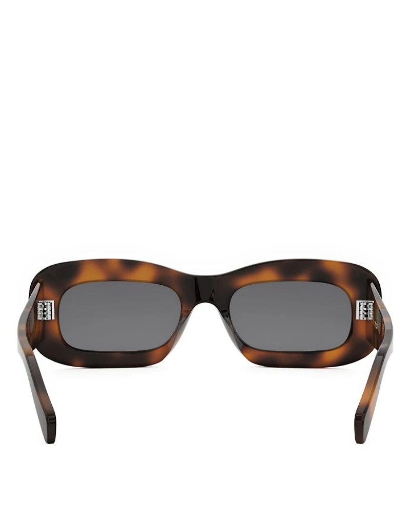 3 Dots Rectangular Sunglasses, 53mm