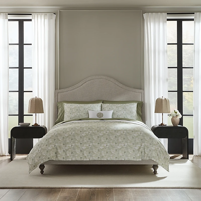 Sferra Pittore Long Staple Cotton Sateen Floral Duvet Cover, King - Exclusive