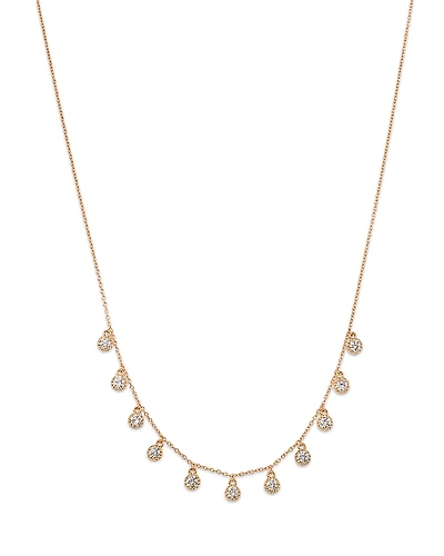 Moon & Meadow 14K Yellow Gold Lab Grown Diamond Dangle Collar Necklace