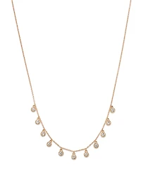 Moon & Meadow 14K Yellow Gold Lab Grown Diamond Dangle Collar Necklace