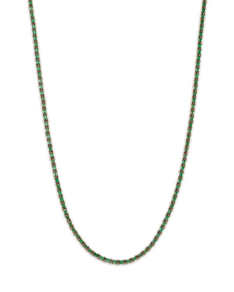Bloomingdale's Fine Collection Emerald Tennis Necklace
