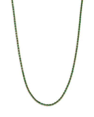 Bloomingdale's Fine Collection Emerald Tennis Necklace