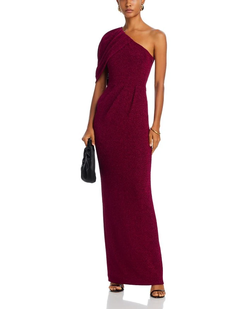 Egan Metallic One Shoulder Gown