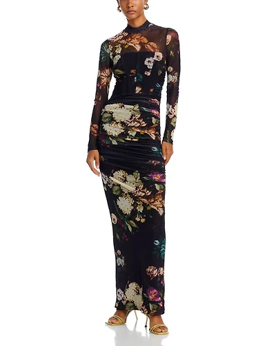 Lexington Floral High Neck Gown