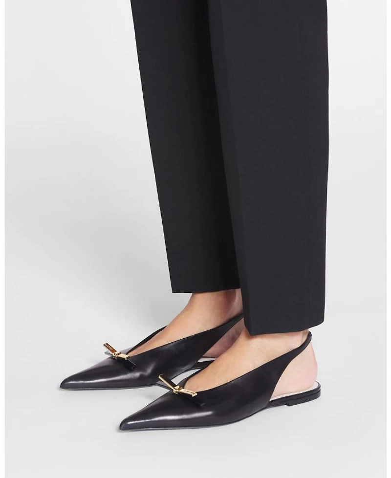 Women's Bow Leather Slingback