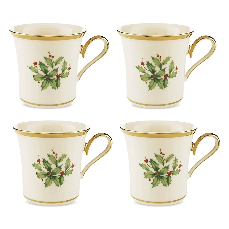 Lenox Holiday Mugs, Set of 4