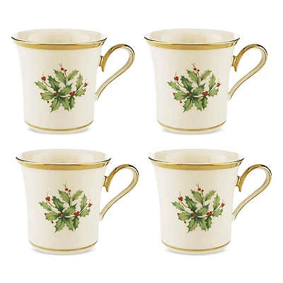 Lenox Holiday Mugs, Set of 4