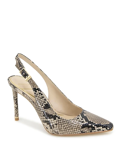 Kenneth Cole Women's Quinnly Pointed Toe Embossed High Heel Pumps